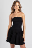 Sissy boy Womens Dropped Waist Mini Dress In Black