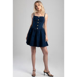 Sissy boy Womens Strappy Skater Dress In Blue