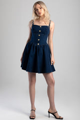 Sissyboy Womens Strappy Skater Dress In Blue