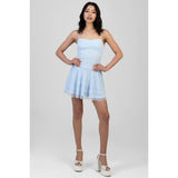 Sissy Boy Never Settle Mini Dress With Shaped Underbust In Blue