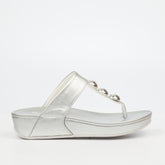 Butterfly Feet Ladies Daya 4 Silver Sandals