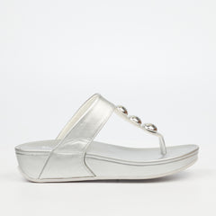 Butterfly Feet Ladies Daya 4 Silver Sandals