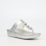 Butterfly Feet Ladies Daya 4 Silver Sandals