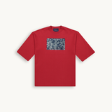 Tshepo Jeans Mens Denim Patch Oversized T-Shirt In Red
