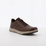 Hush Puppies Mens Brown Diego Milled Leather Shoe