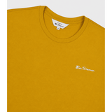 Ben Sherman Mens Essential Long Sleeve Crew T-Shirt In Dijon