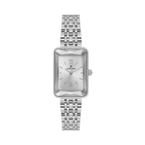 Daniel Klein Womens Rectangular Watch In Silver