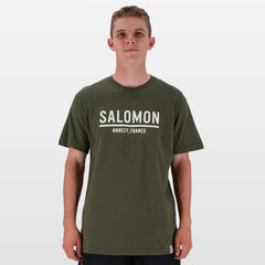 Salomon Mens Down Under T-Shirt In Olive Night
