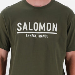 Salomon Mens Down Under T-Shirt In Olive Night