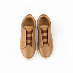 Le Manne Yt15 Mens Leather Shoes Beige