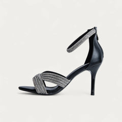 La Her Womens QXG-23 Heels In Black