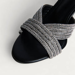 La Her Womens QXG-23 Heels In Black