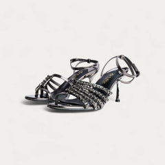 La Her Womens QXG-22 Heels In Pewter