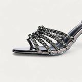 La Her Womens QXG-22 Heels In Pewter