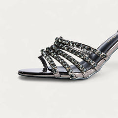 La Her Womens QXG-22 Heels In Pewter