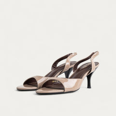 La Her Womens Heels In Khaki