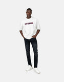 Les Hommes Mens Rubber Print T-Shirt In White