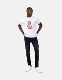 Les Hommes Mens Queen Of Hearts T-Shirt In White