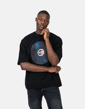 Les Hommes Mens Over Vinyl T-Shirt In Black