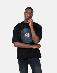 Les Hommes Mens Over Vinyl T-Shirt In Black