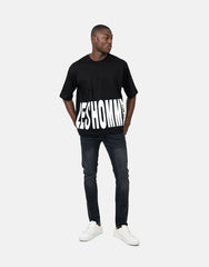 Les Hommes Mens Macro Logo T-Shirt In Black