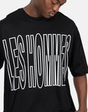 Les Hommes Mens Overoutline T-Shirt In Black