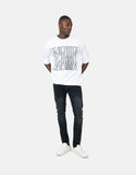 Les Hommes Mens Overoutline T-Shirt In White