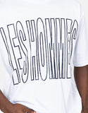 Les Hommes Mens Overoutline T-Shirt In White
