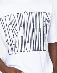 Les Hommes Mens Overoutline T-Shirt In White