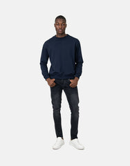 Les Hommes Mens Back Font Sweatshirt In Blue