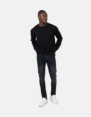 Les Hommes Mens Backprint Sweatshirt In Black
