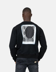 Les Hommes Mens Backprint Sweatshirt In Black