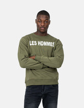 Les Hommes Mens Font Sweatshirt In Green