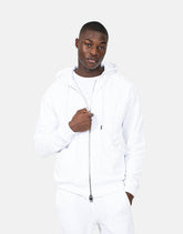 Les Hommes Mens Zip Sweatshirt In White