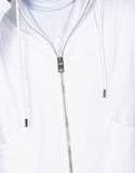 Les Hommes Mens Zip Sweatshirt In White