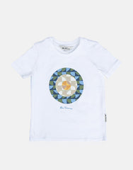 Ben Sherman Boys Geo Target T-Shirt In White