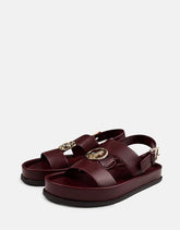 Polo 0075803 Womens Moulded Trim Sandals Burgundy