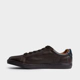 Ben Sherman Mens Target Leather Sneakers In Brown