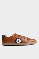 Ben Sherman Mens Target Leather Sneakers In Tan