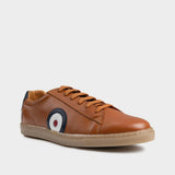 Ben Sherman Mens Target Leather Sneakers In Tan