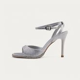 La Her Womens Isla Heels In Silver
