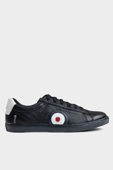 Ben Sherman Mens Target Leather Sneakers In Black