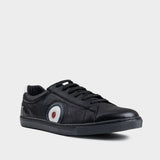 Ben Sherman Mens Target Leather Sneakers In Black