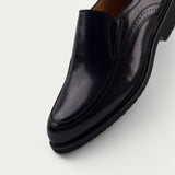 La-Manne Mens Leather Shoes In Black