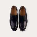 La-Manne Mens Leather Shoes In Black