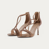 La Her Womens Heels In Champagne