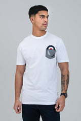 Ben Sherman Mens Target Pocket White T-Shirt