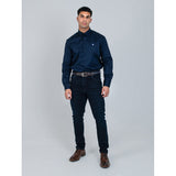 Ben Sherman Mens Target L/S Shirt Navy