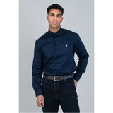 Ben Sherman Mens Target L/S Shirt Navy