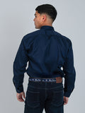 Ben Sherman Mens Target L/S Shirt Navy